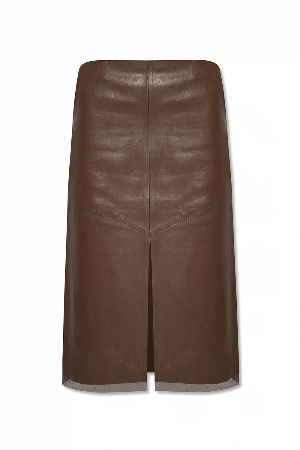‘Renfrow’ leather skirt