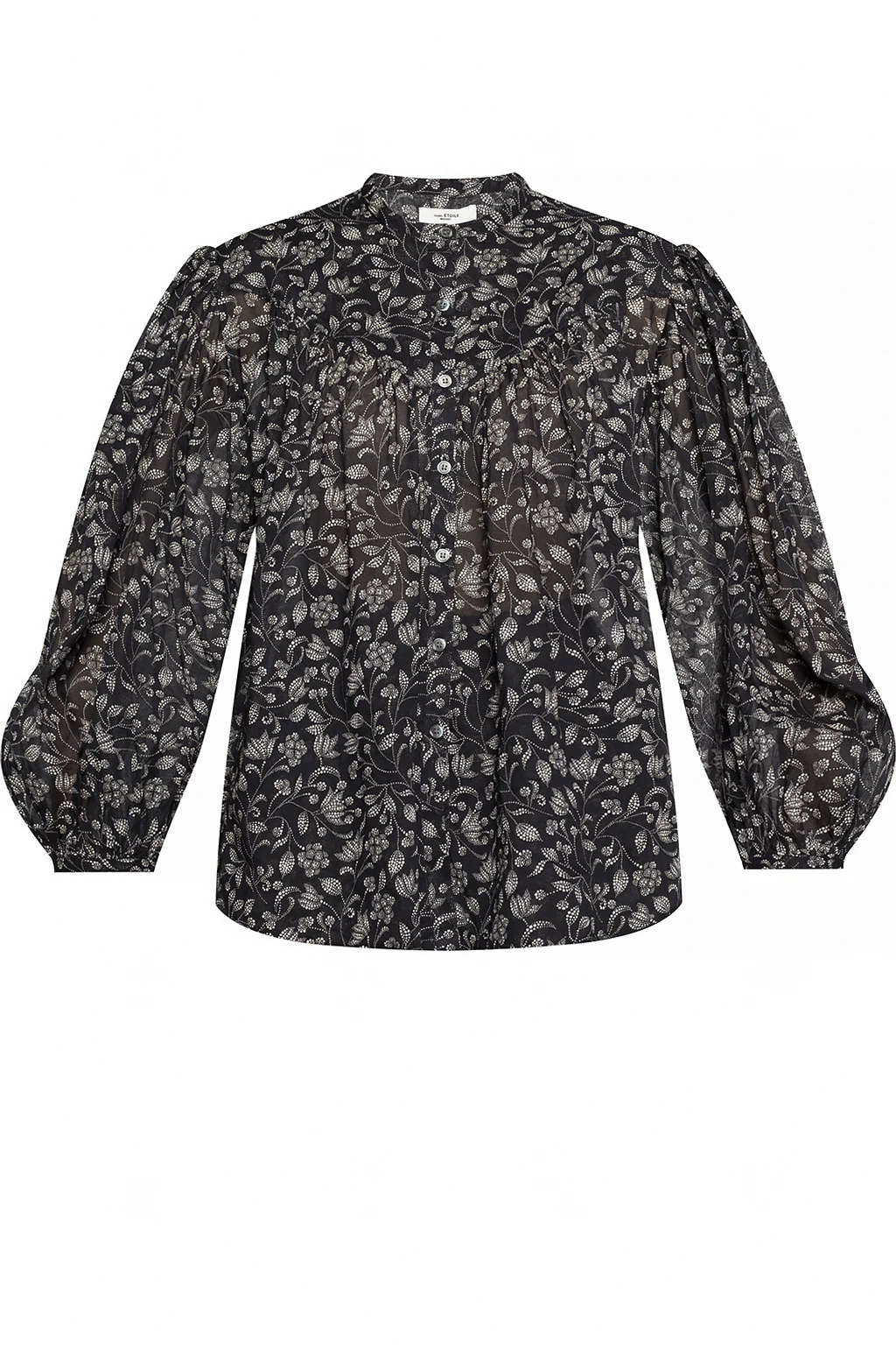 Floral-motif shirt