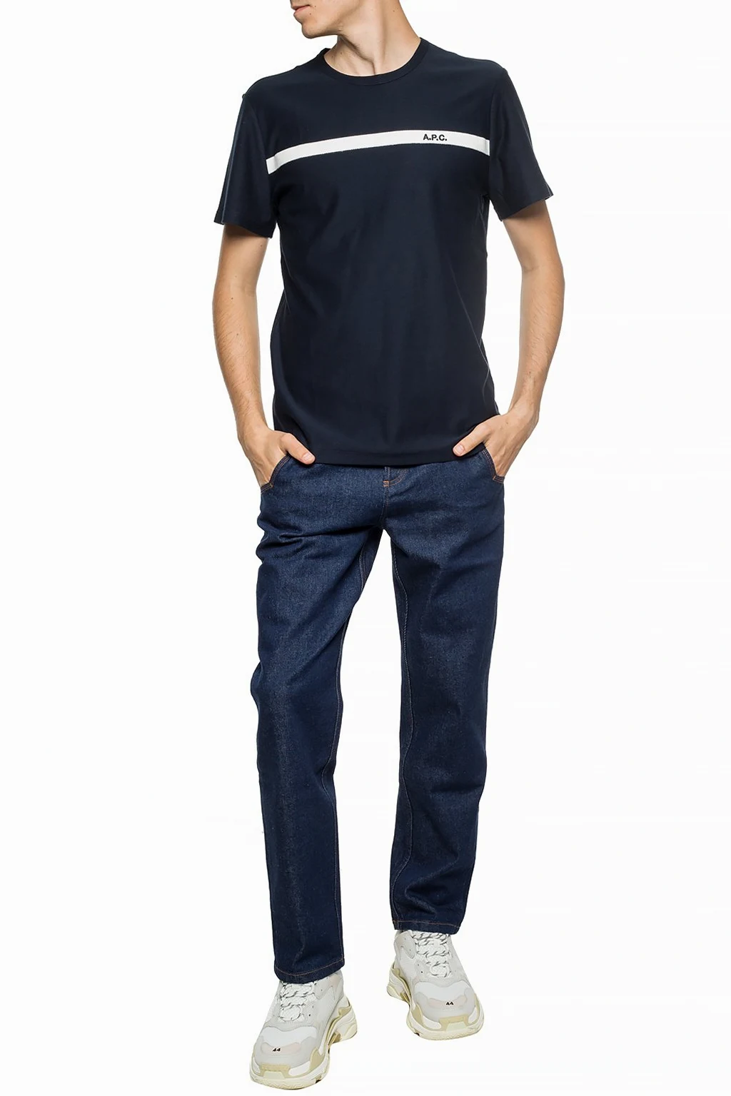 T-shirt with logo stripe