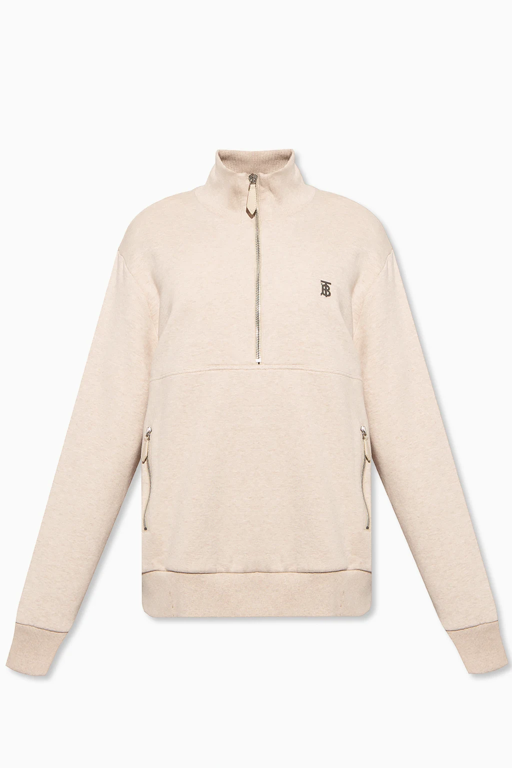 Sweatshirt with stand-up collar