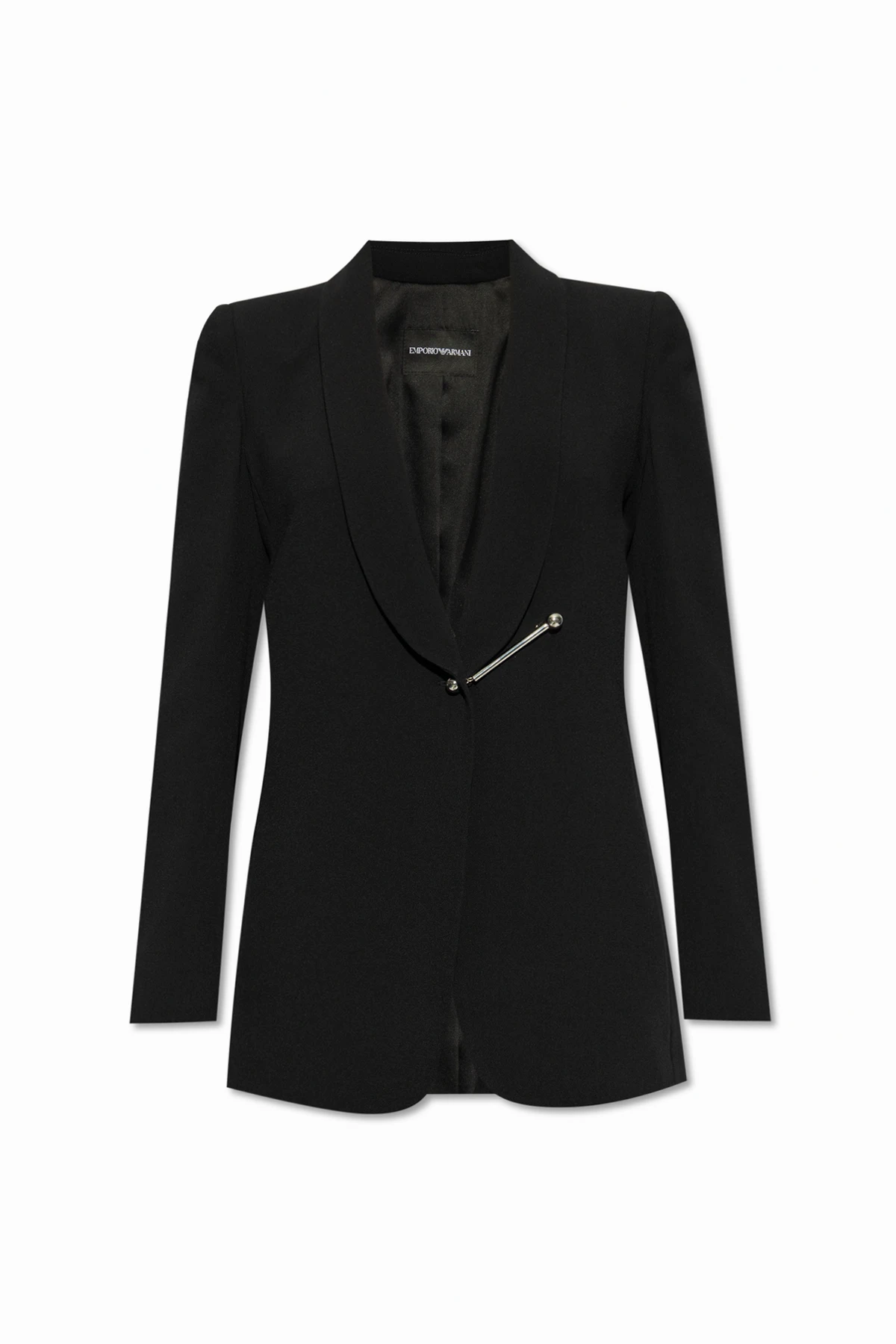Blazer with decorative fastener