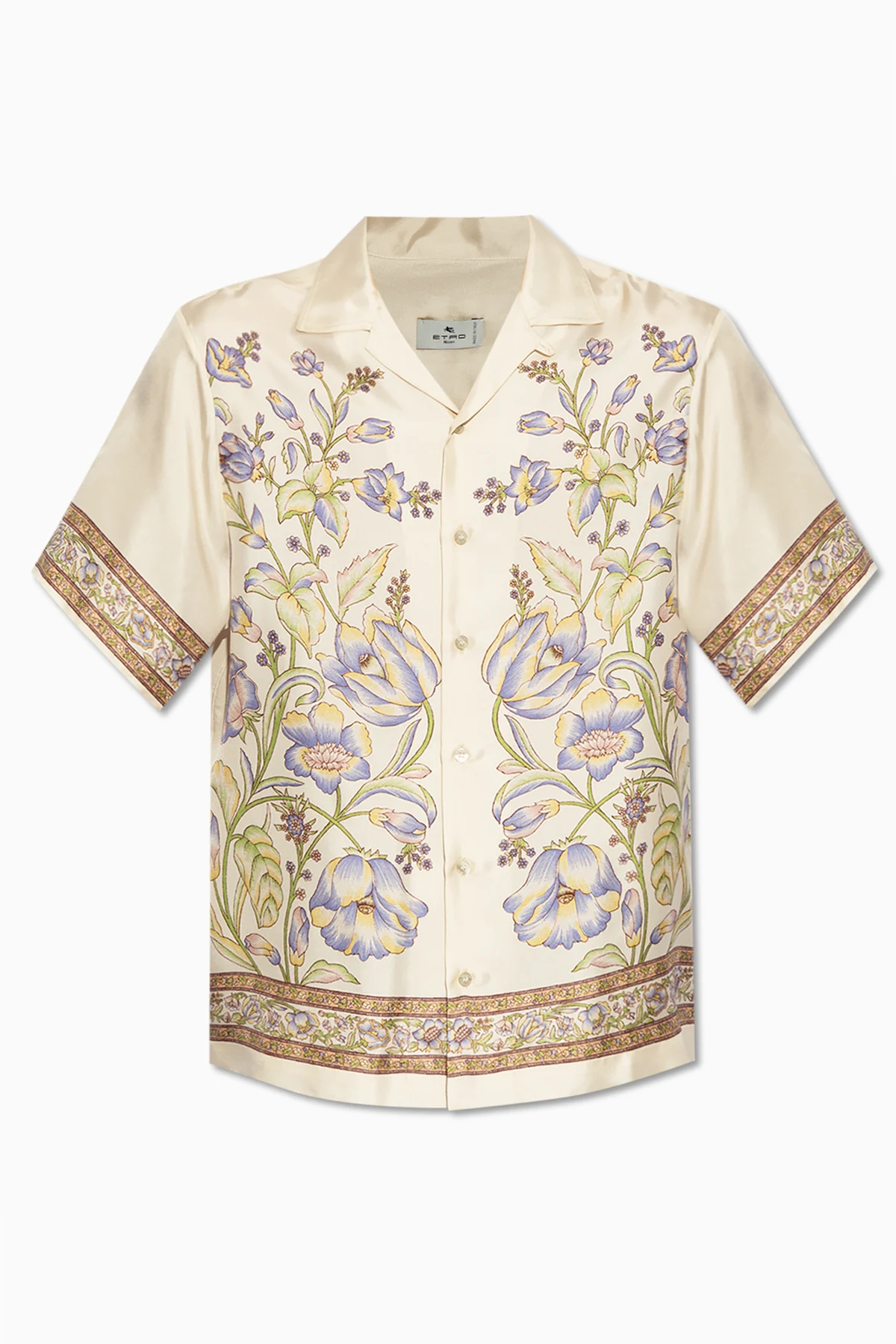 Jedwabna koszula z motywem kwiatowym