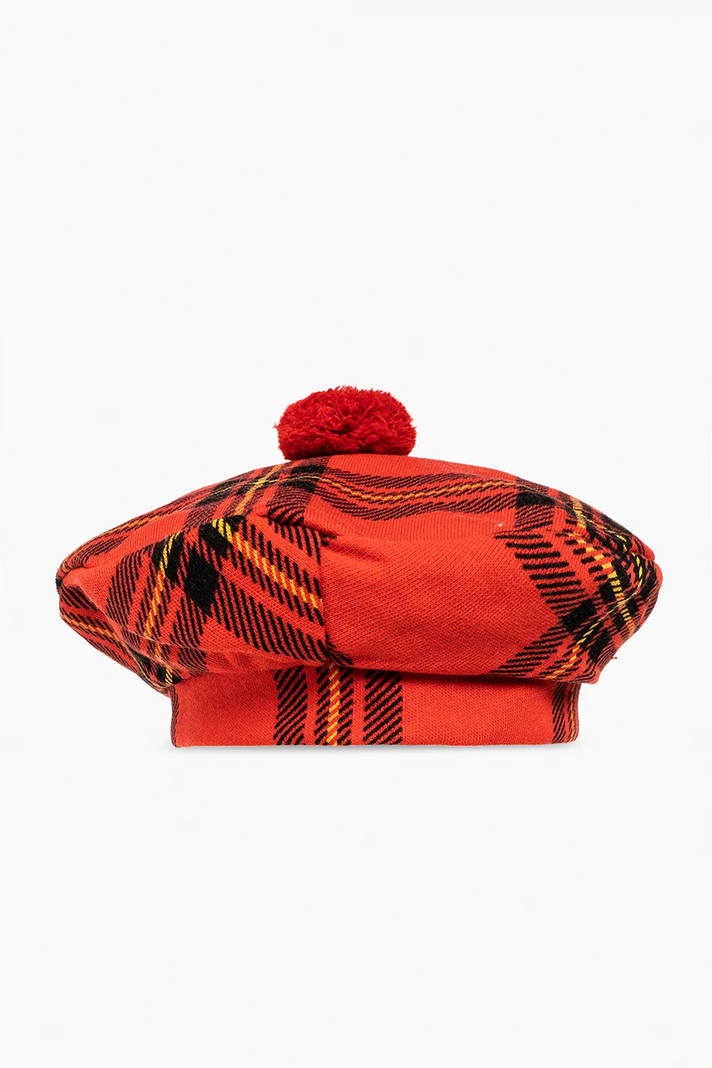 Beret ze wzorem w kratę