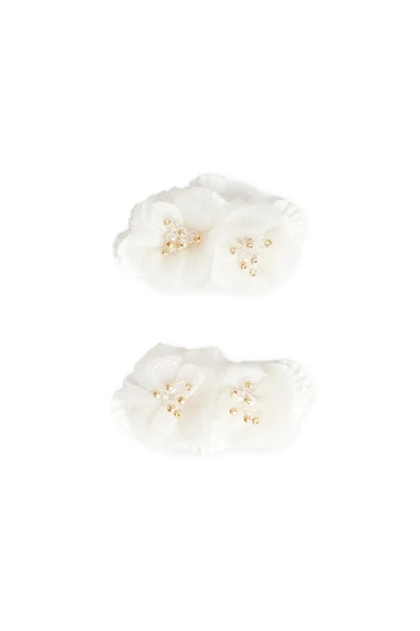 WHITE "Ellie" hair clip