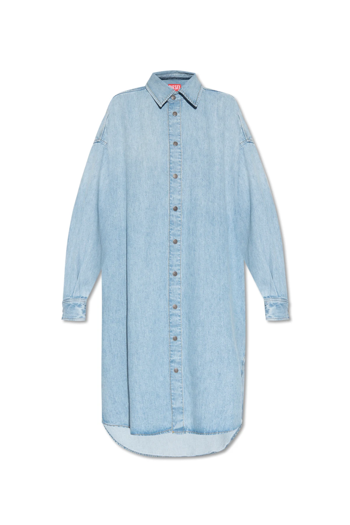 ‘DE-DAVIS-L-S’ denim dress