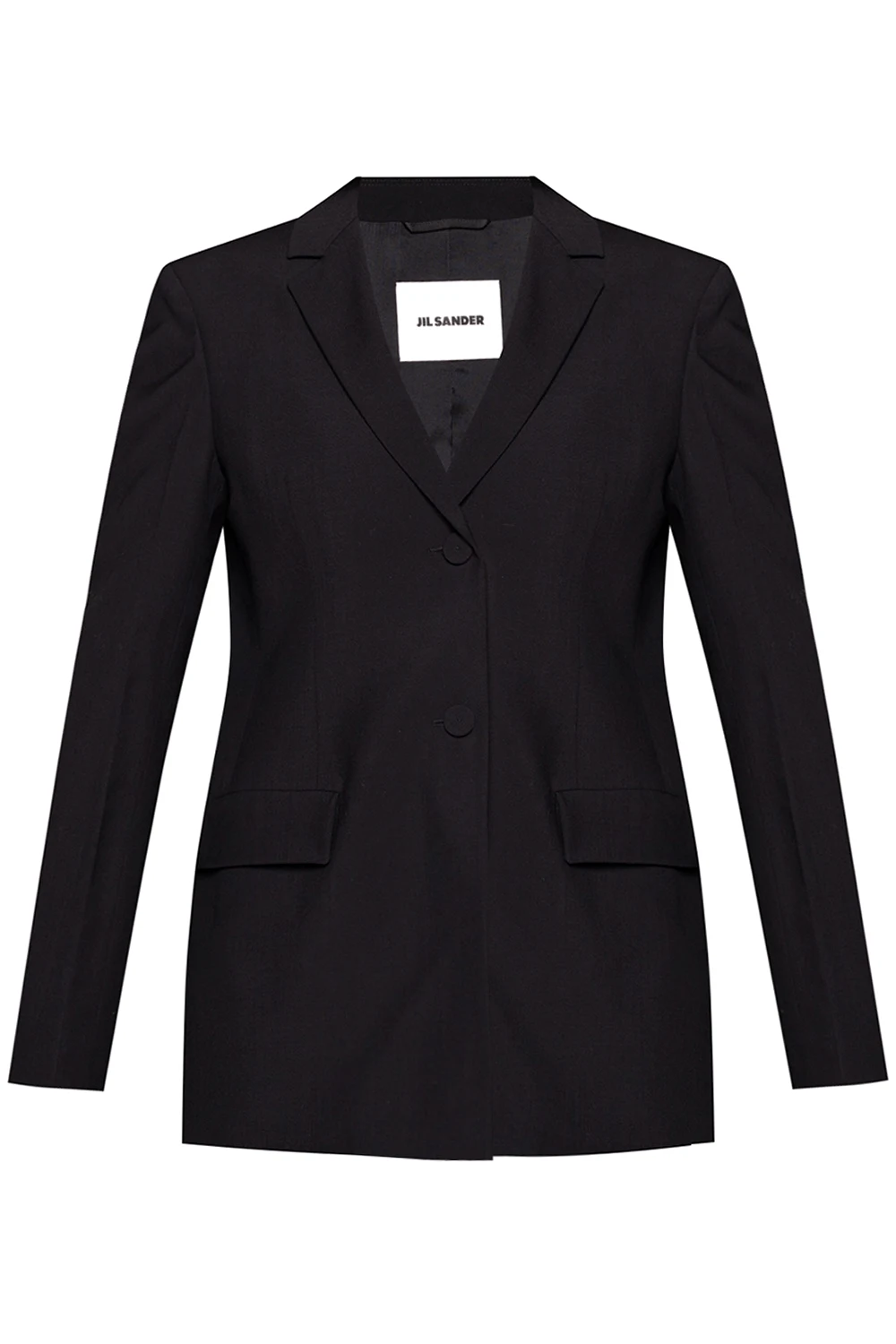 Wool blazer with notch lapels