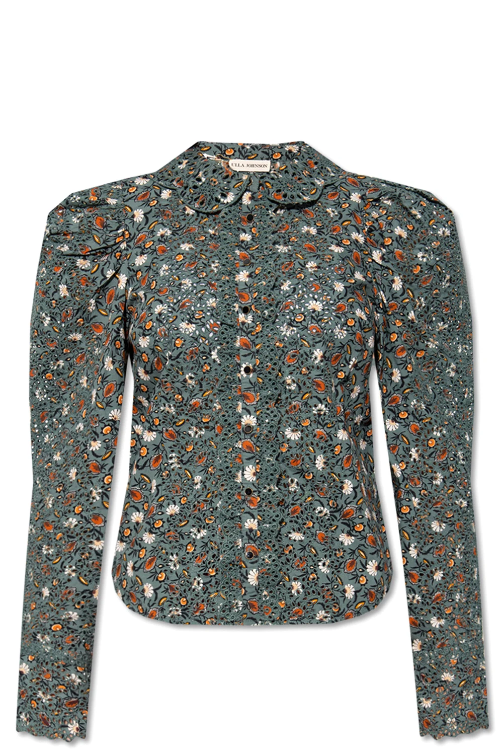 Shirt with openwork trims