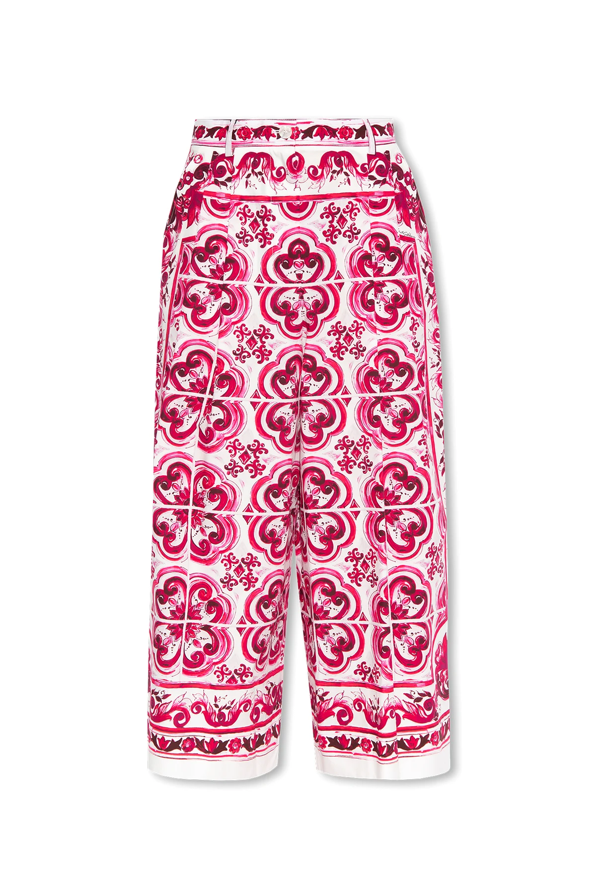 Cotton high-rise trousers