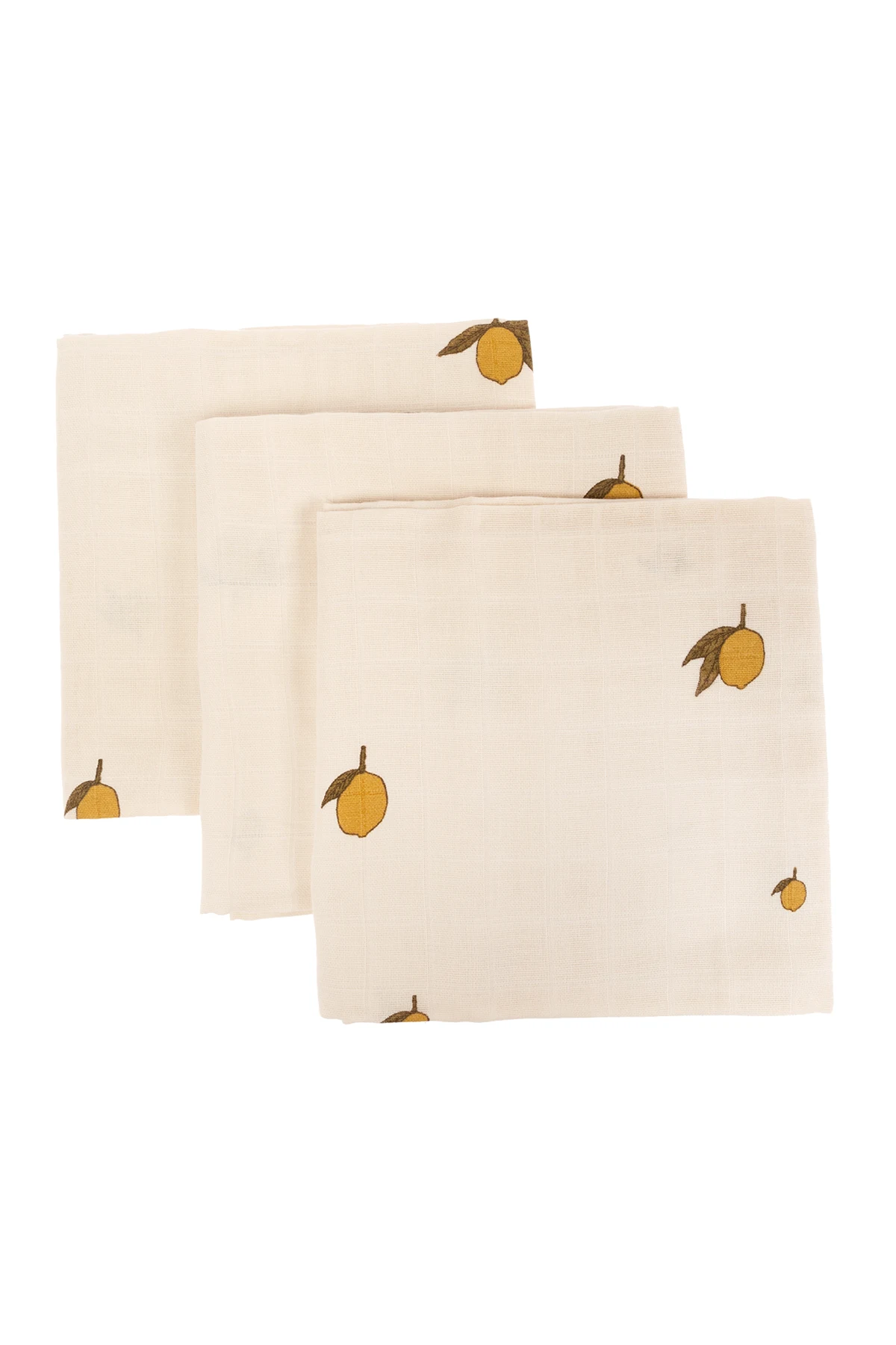 cream Three-pack of muslin cloths
