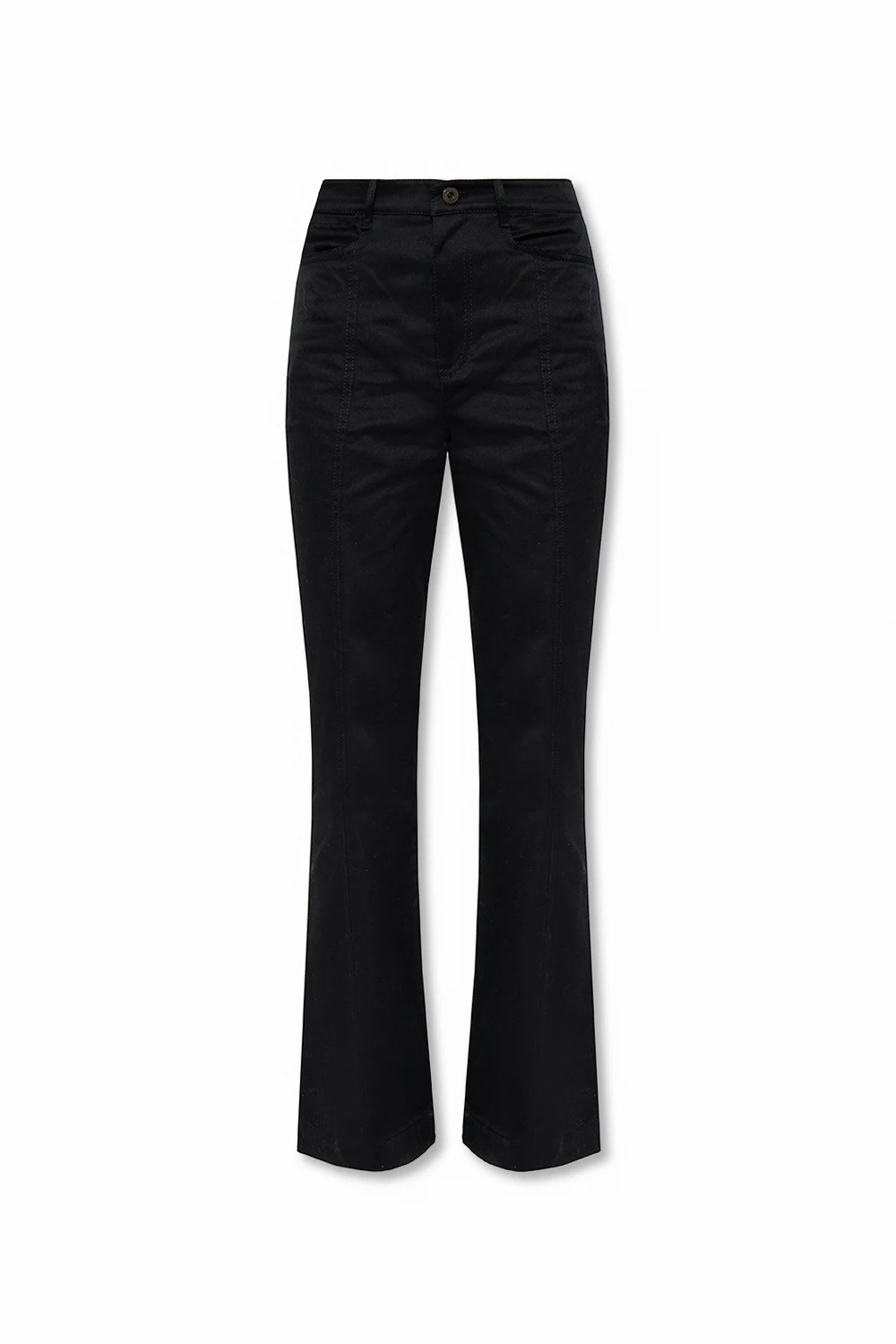 High rise flared trousers