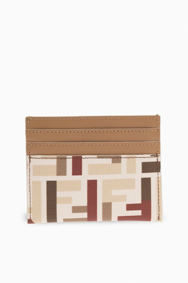 beżowy Etui na karty z monogramem