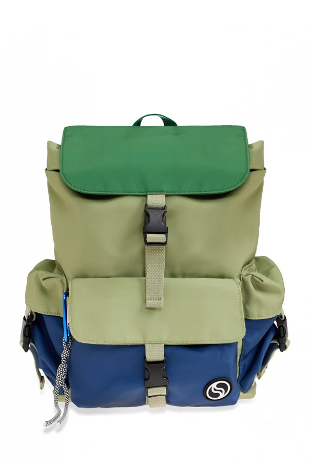 GREEN Backpack with pockets
