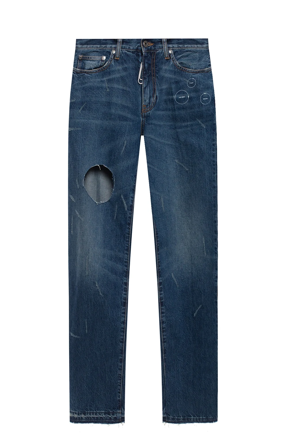 Jeans with raw edge
