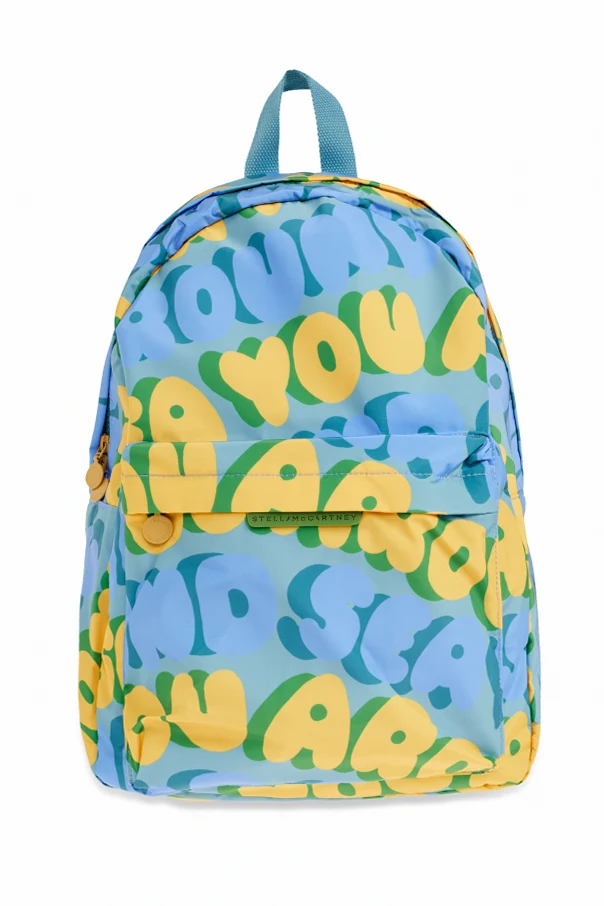 BLUE Backpack with print