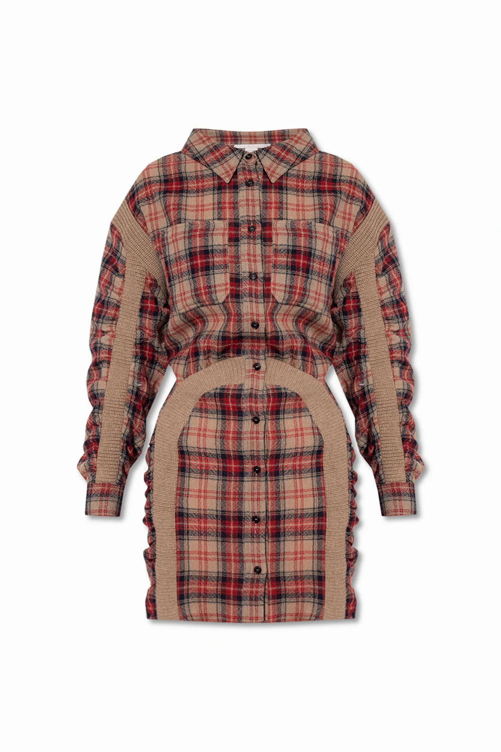 Wool shirt dress