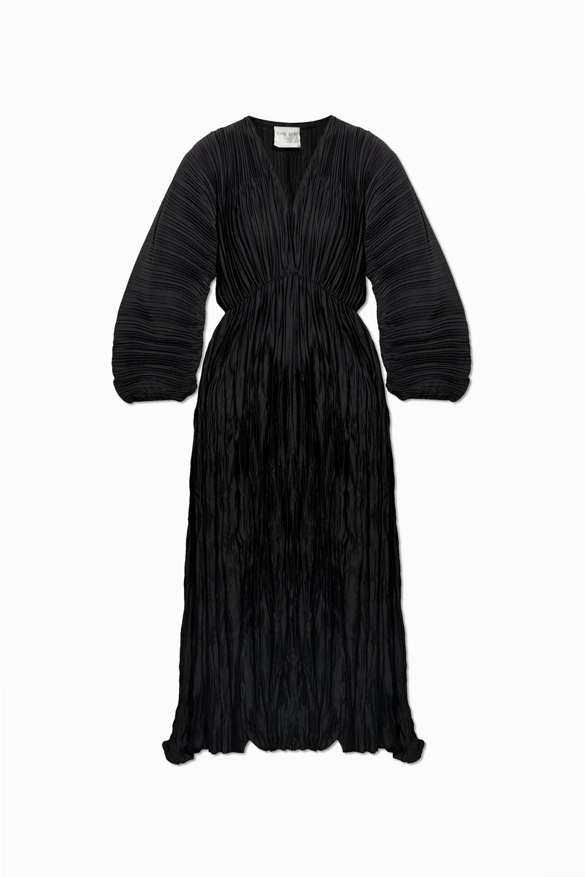 BLACK Dress with crinkle effect