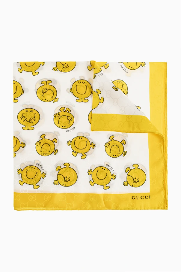 YELLOW  Scarf with print