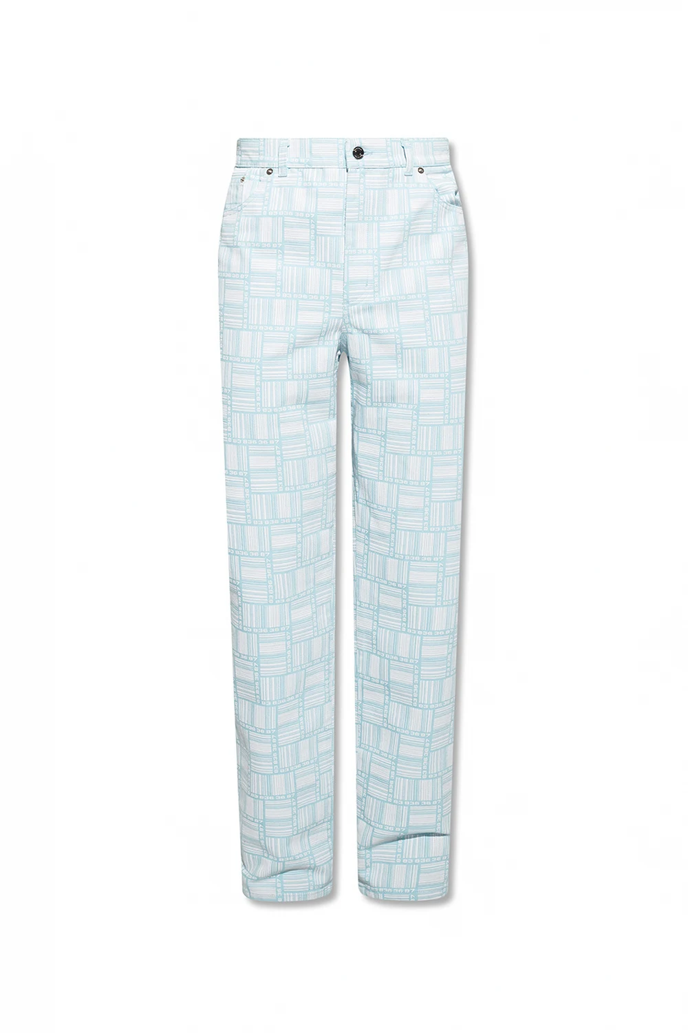 Wzorzyste jeansy o luźnym kroju