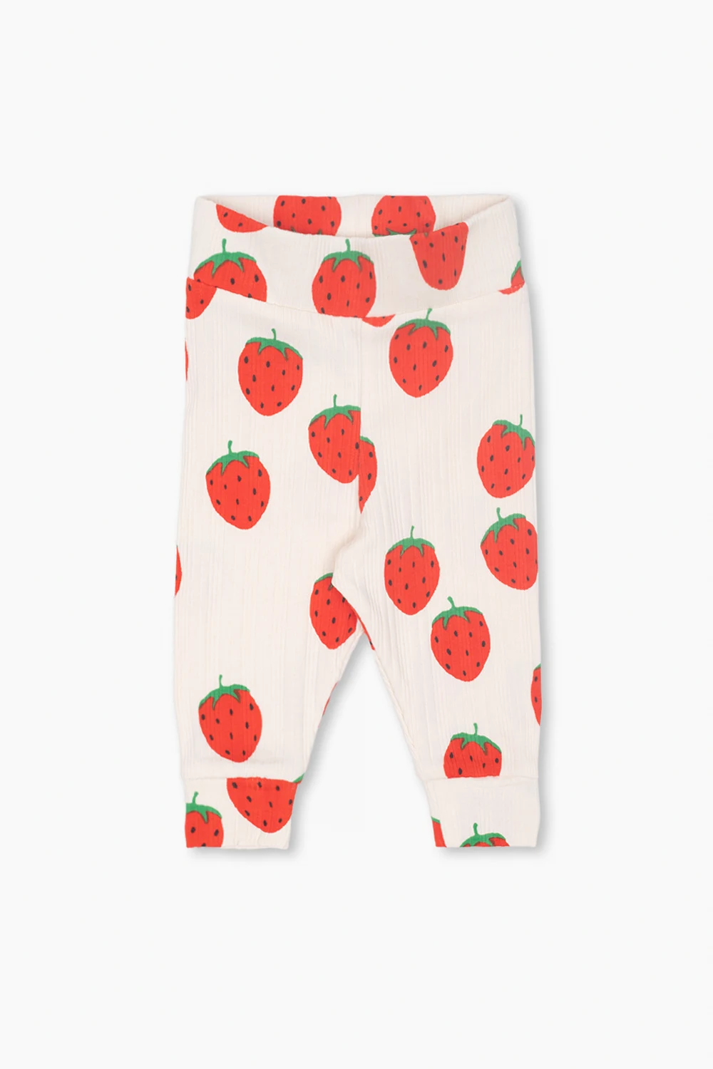 Trousers with motif of strawberries