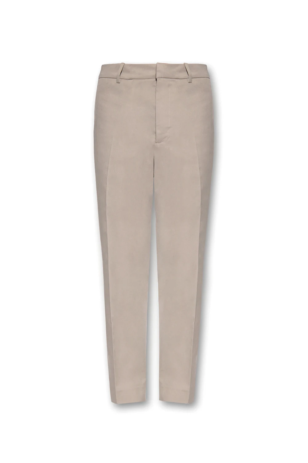 Cotton pleat-front trousers
