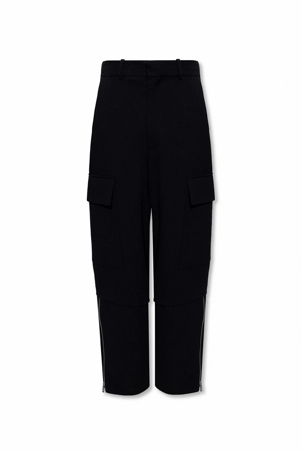 Wool loose-fitting trousers