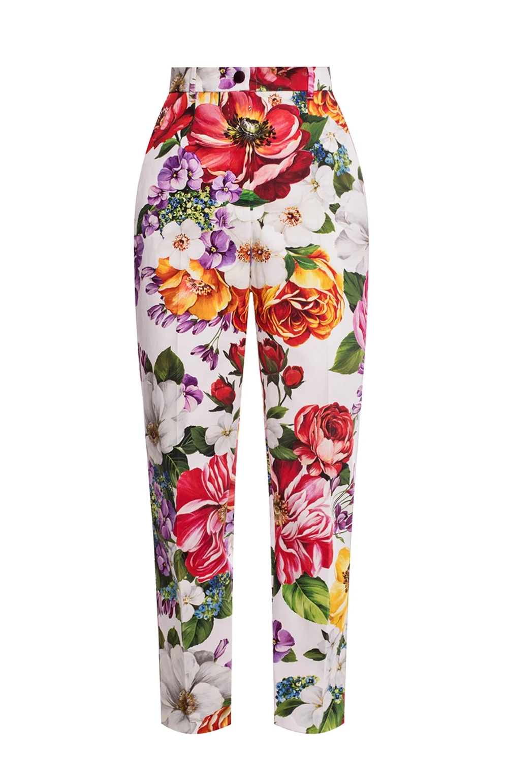 Patterned creased trousers