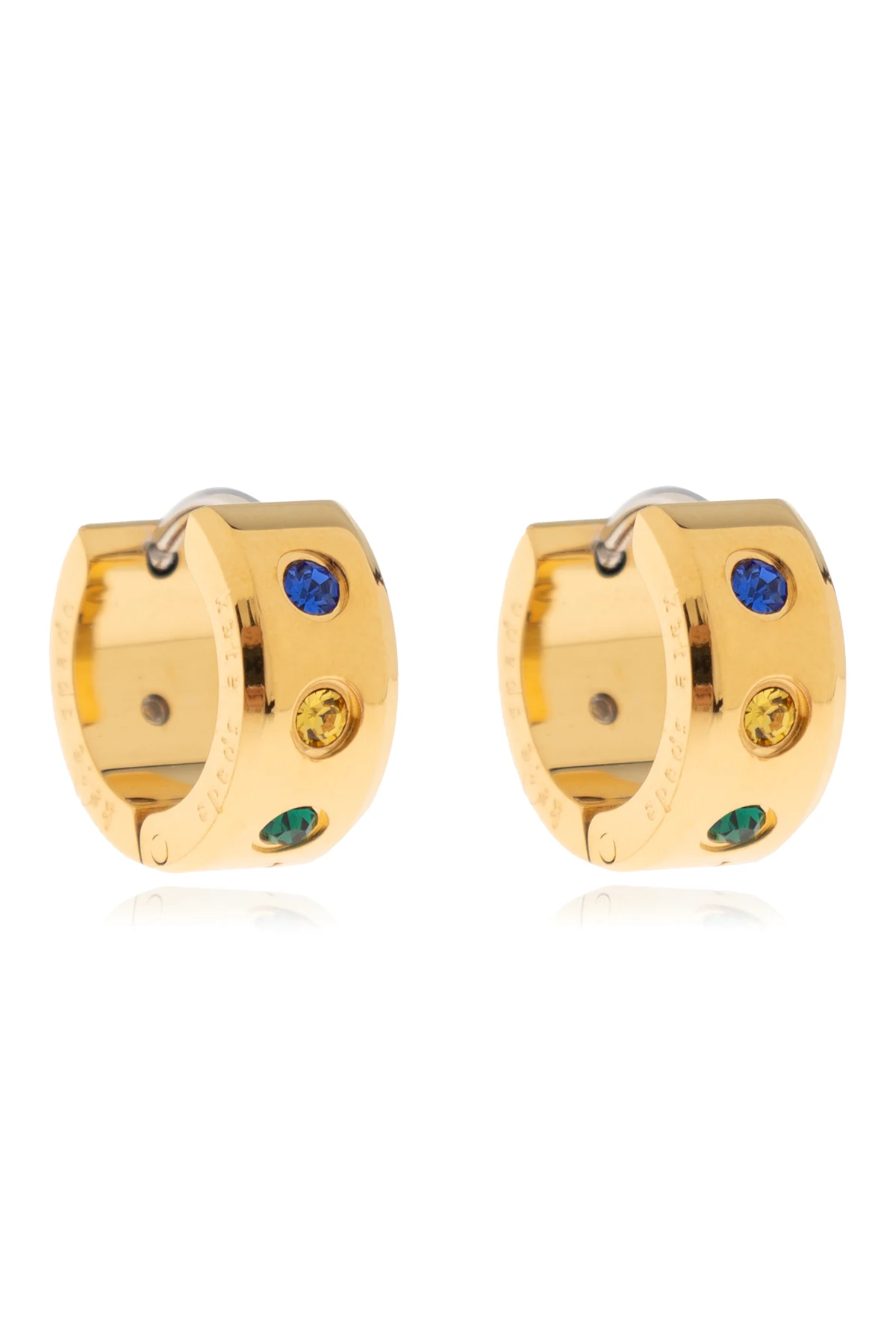 GOLD Earrings with shimmering crystals