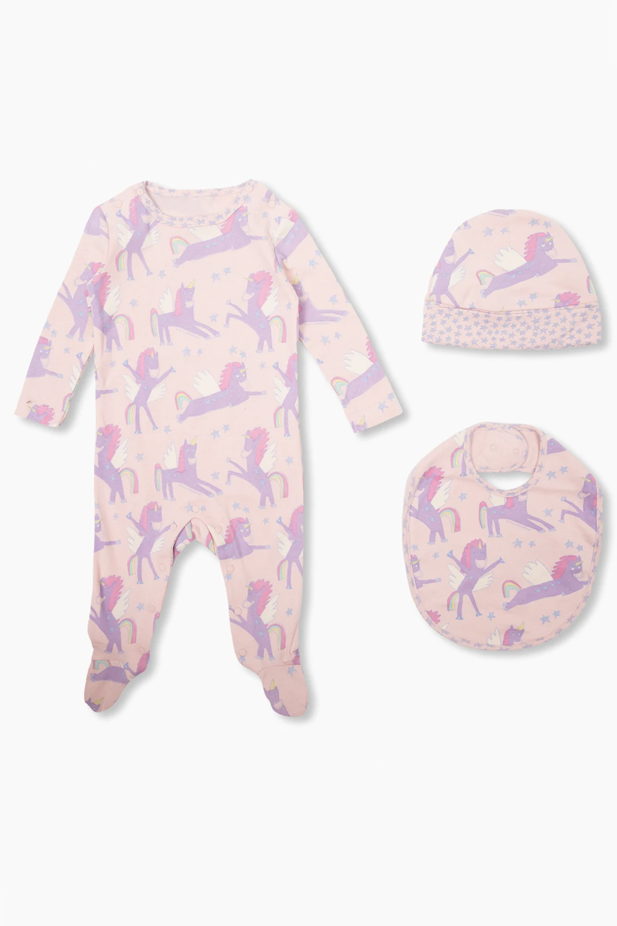 Baby gift set: babygrow, hat & beanie