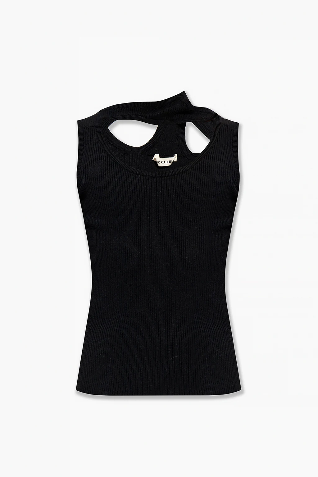 Asymmetrical sleeveless T-shirt