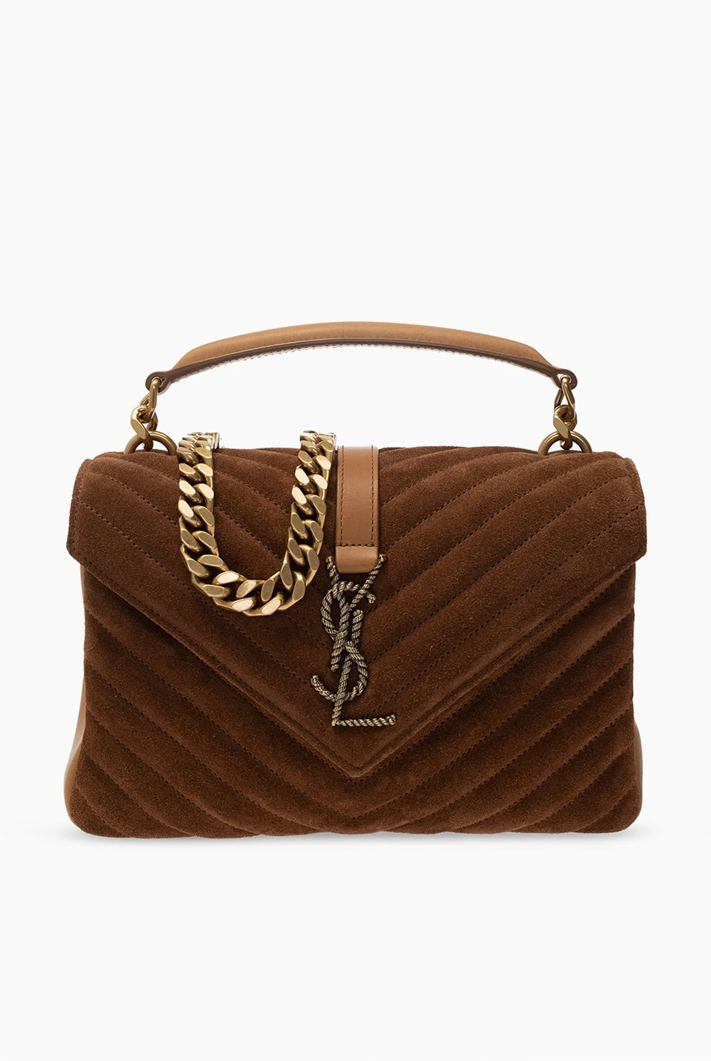 Quilted shoulder bag with logo