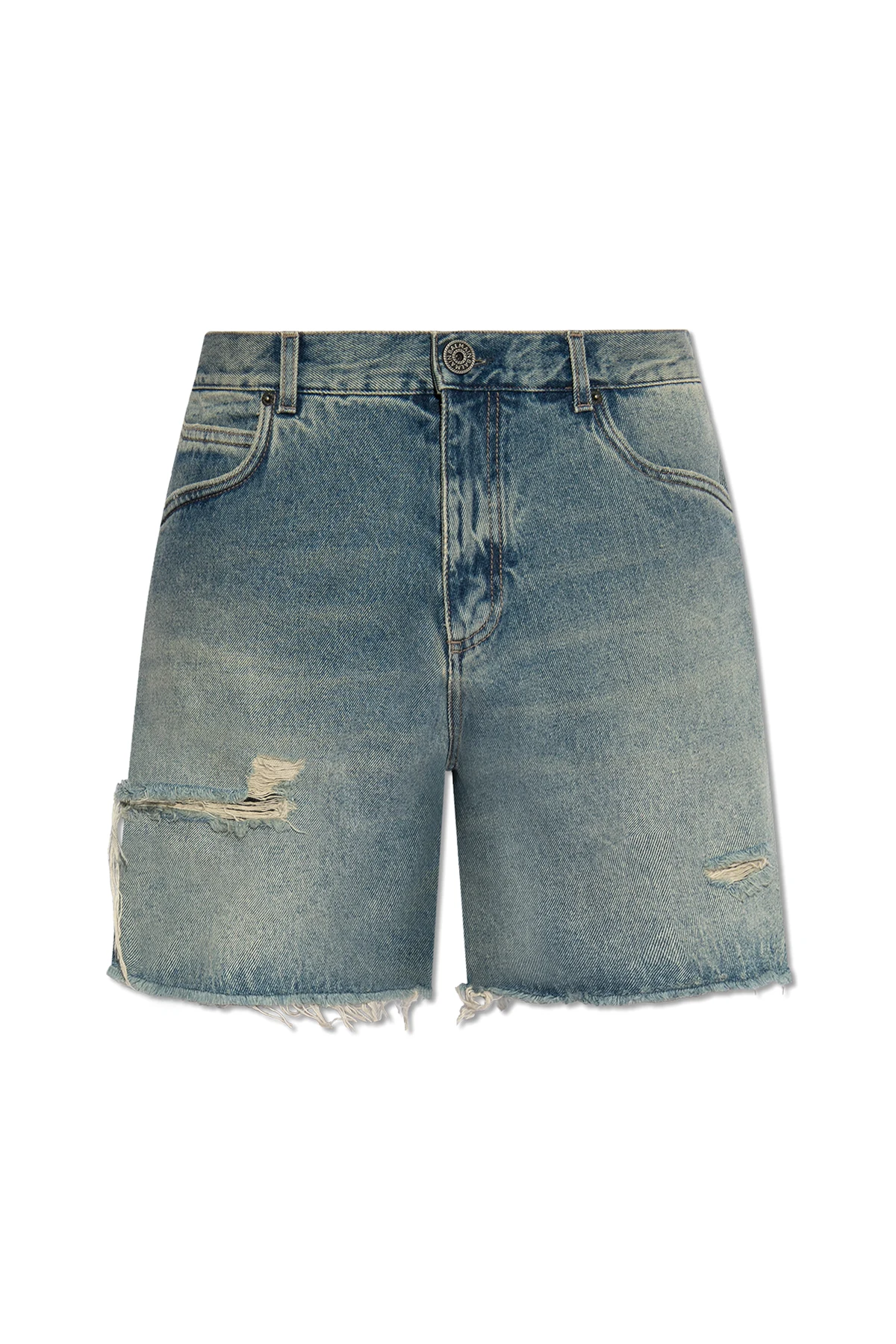 Denim shorts with logo