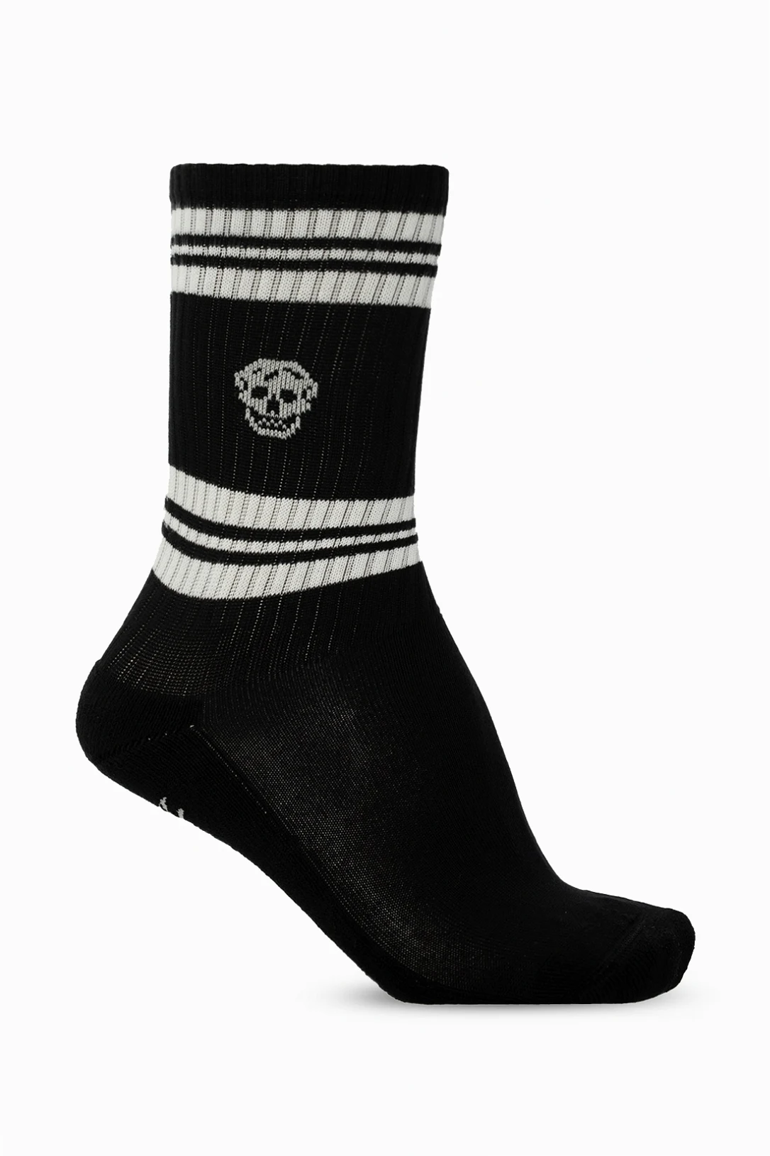 Skull motif socks
