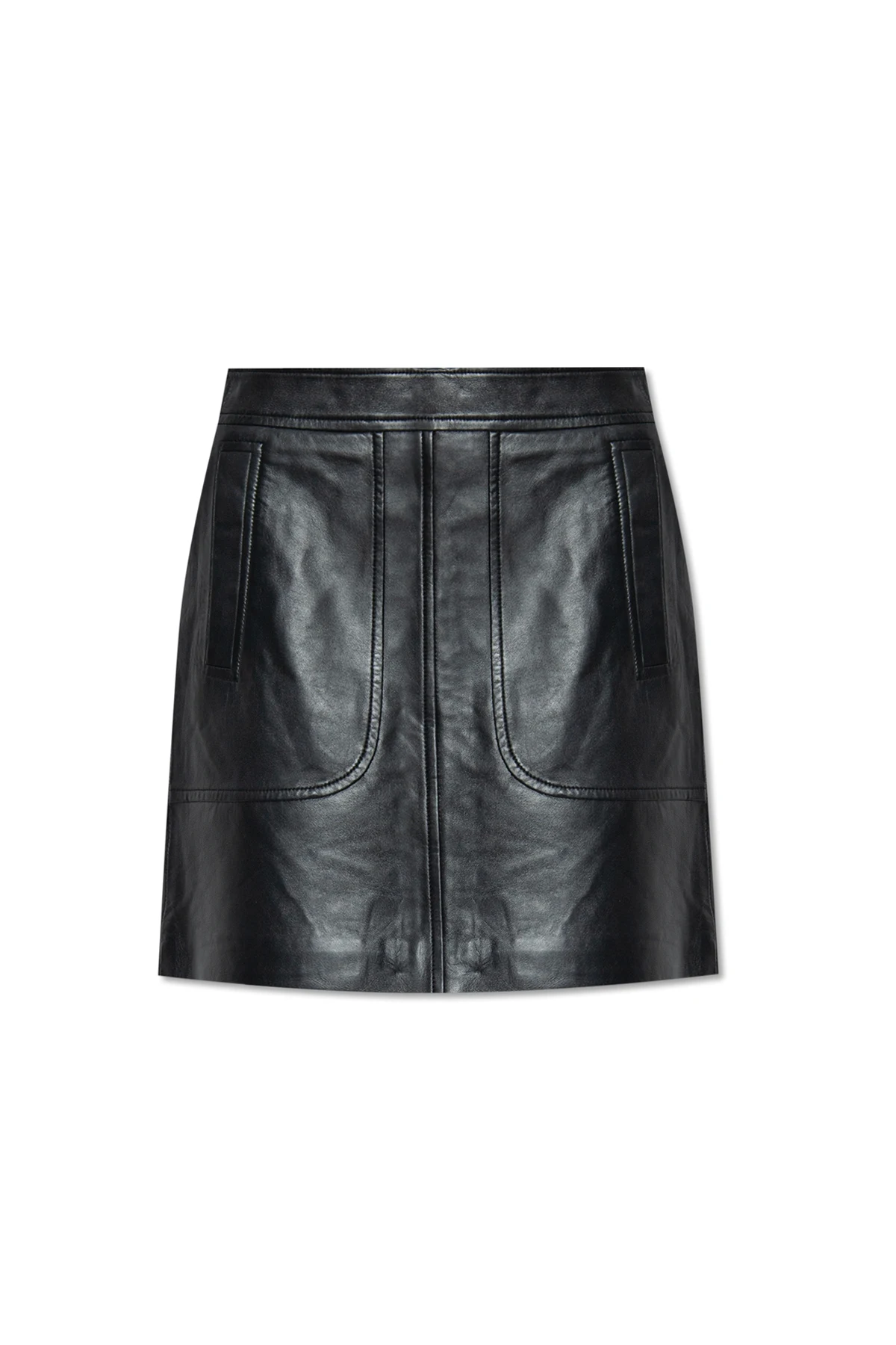 ‘Limone’ leather skirt