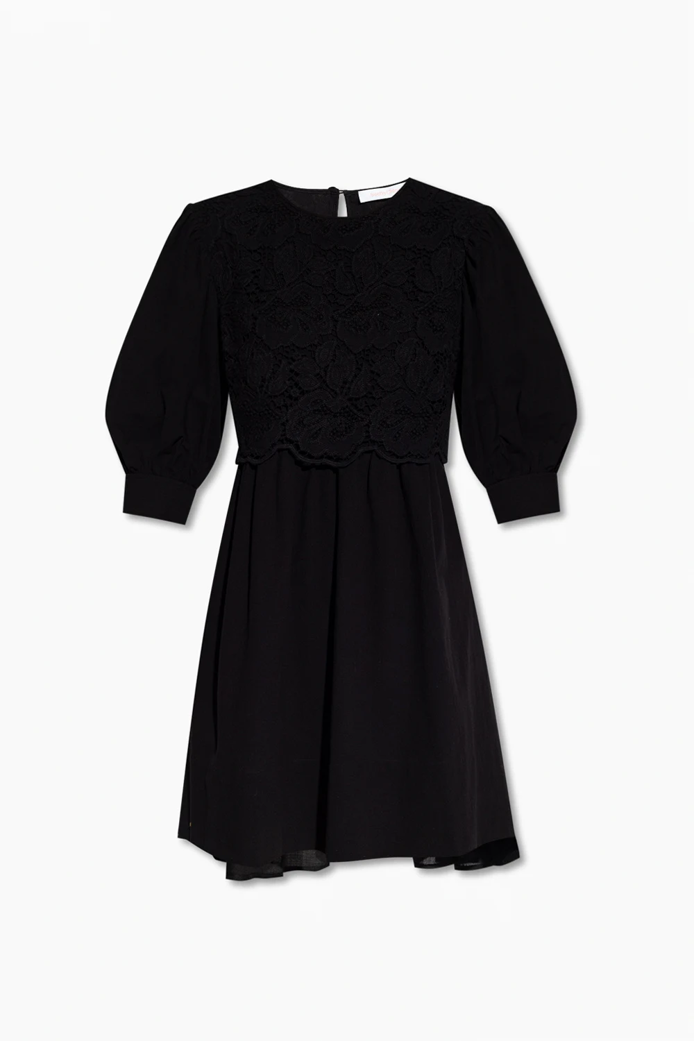 Dress with lace trim