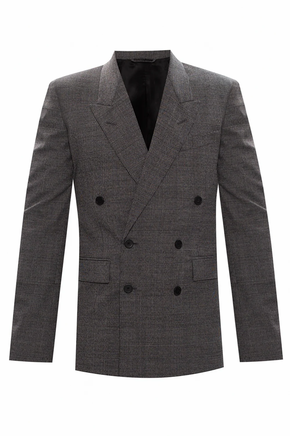Wool blazer with notched lapels