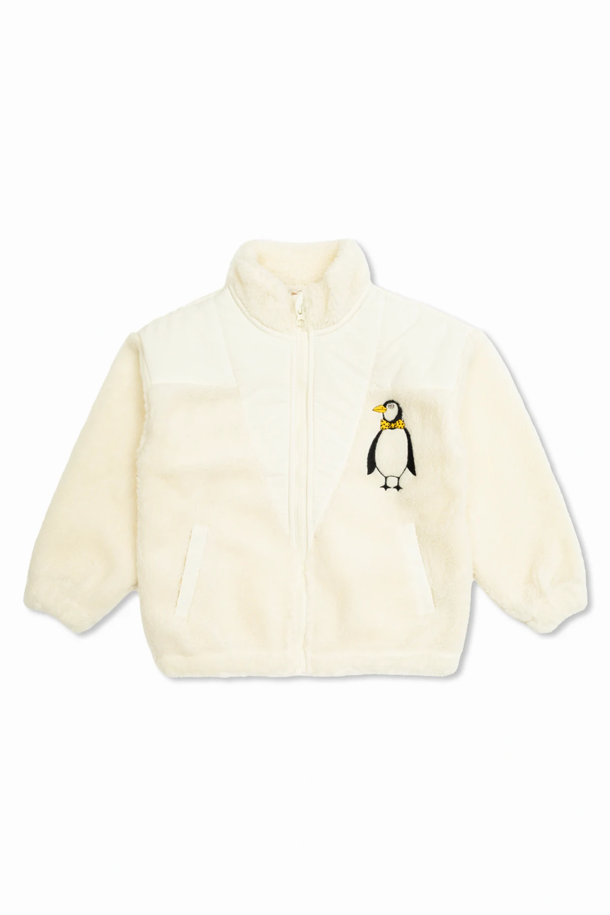 Fleece jacket with patch