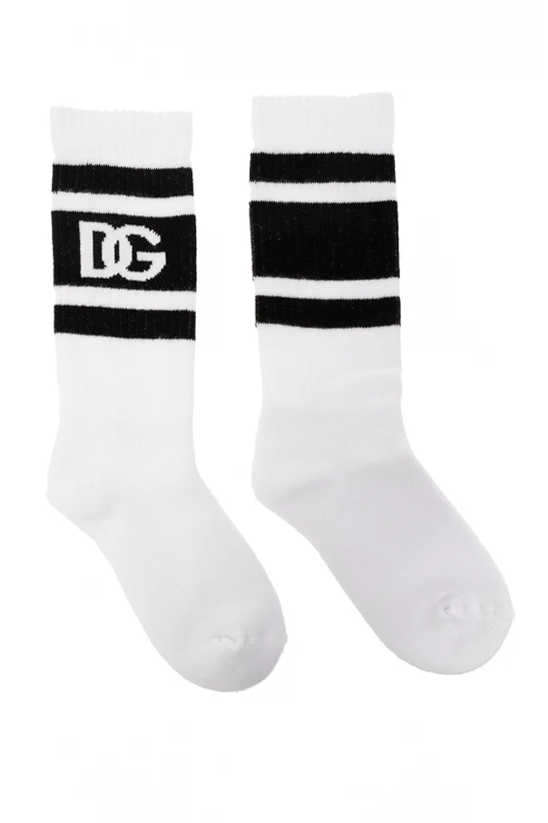BIAŁY  Skarpety z logo