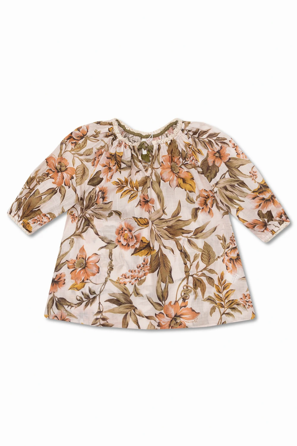 Top with floral motif