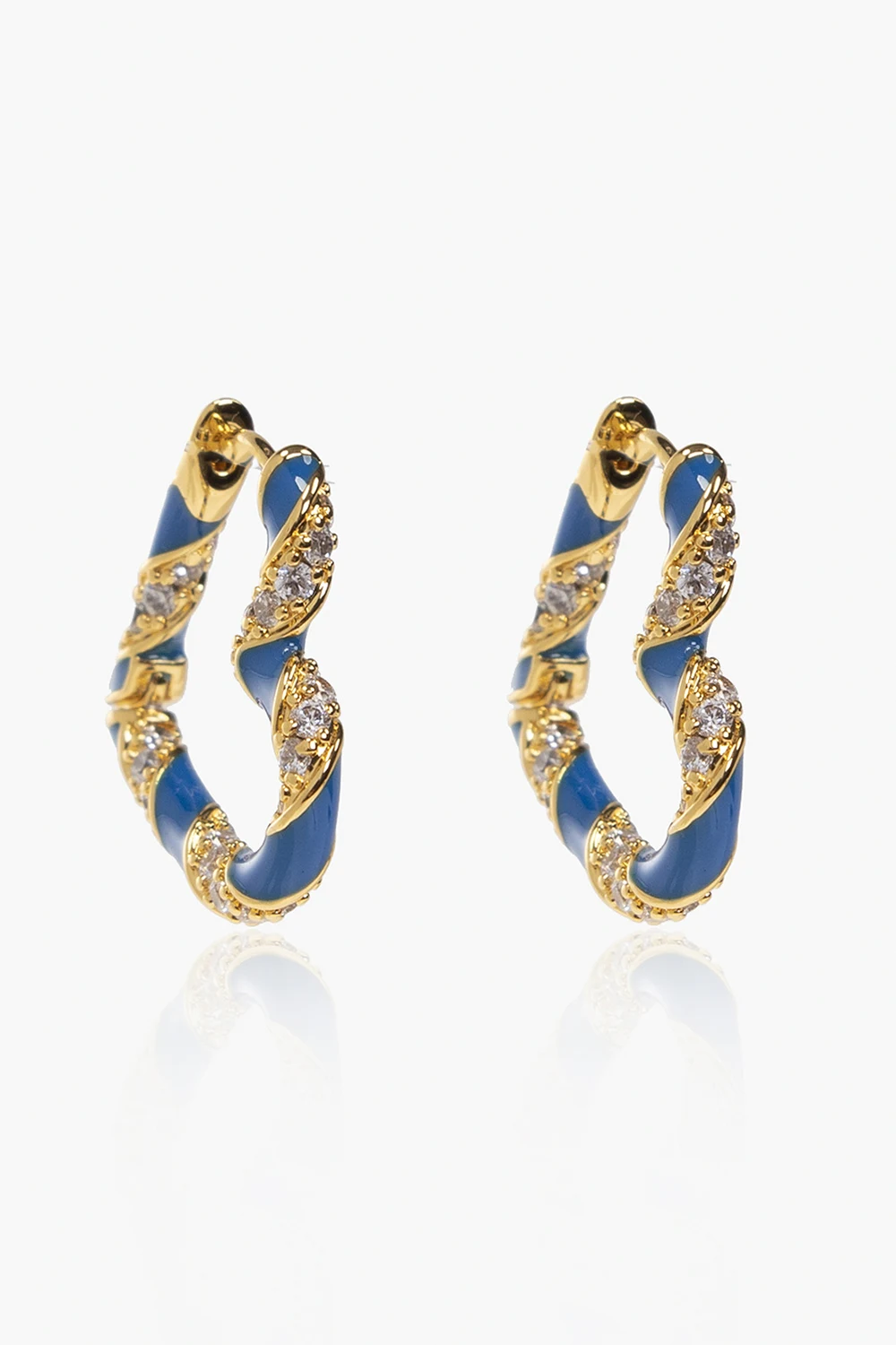 Gold-plated heart earrings