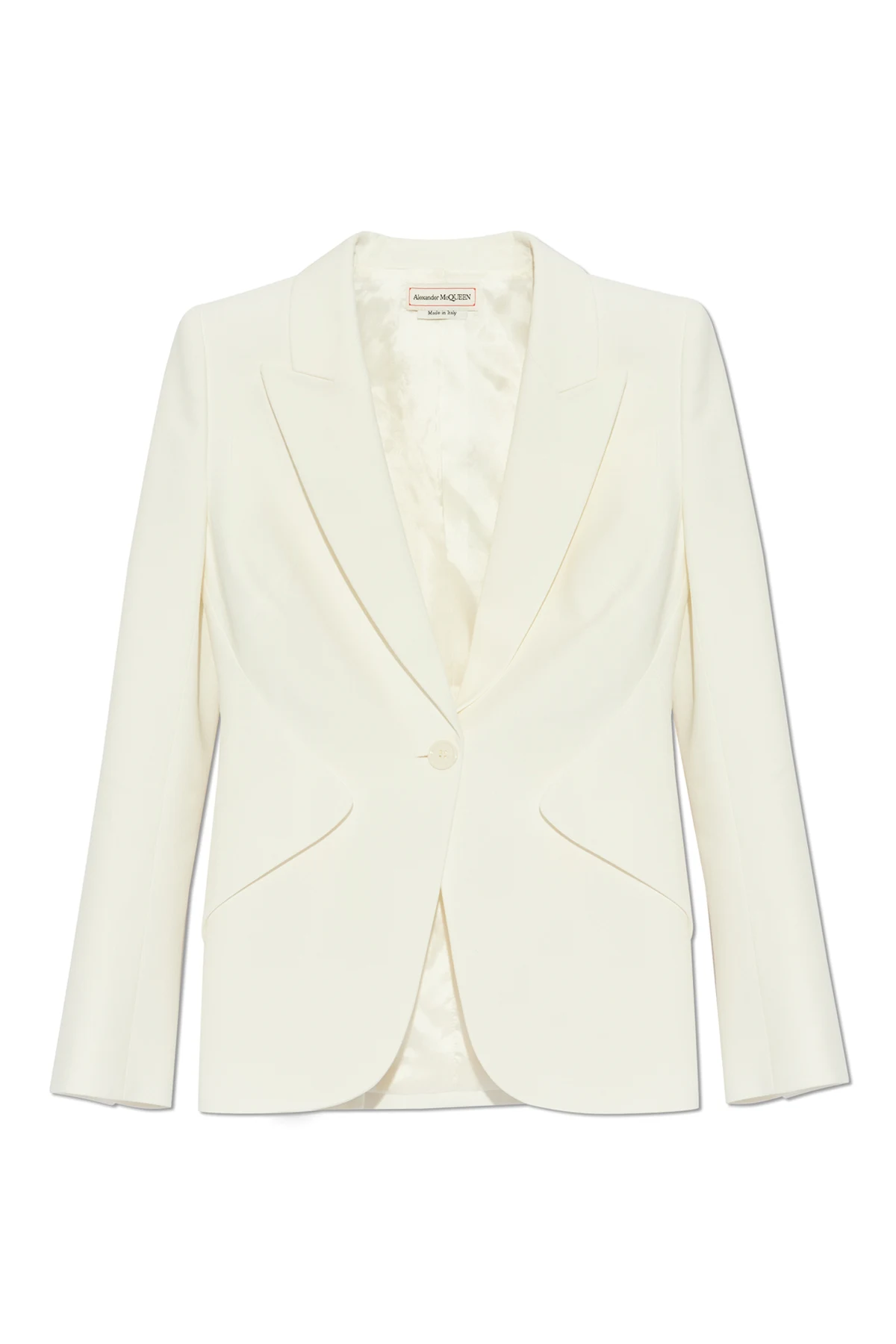 Blazer with shoulder pads