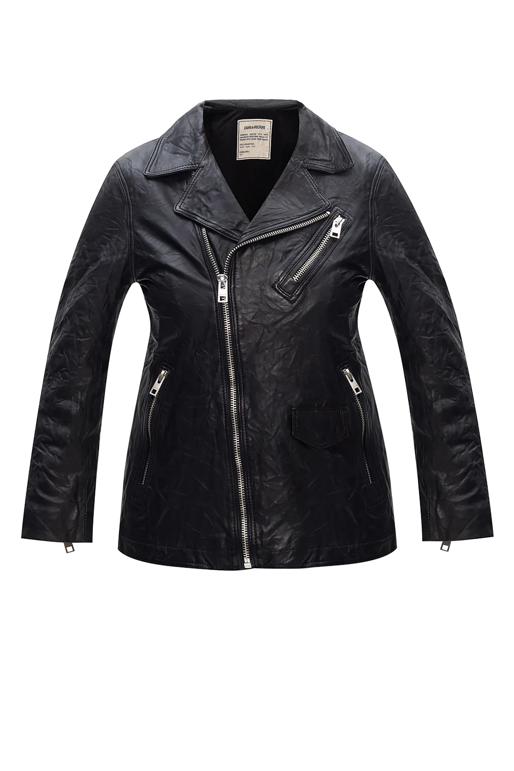 Leather biker jacket