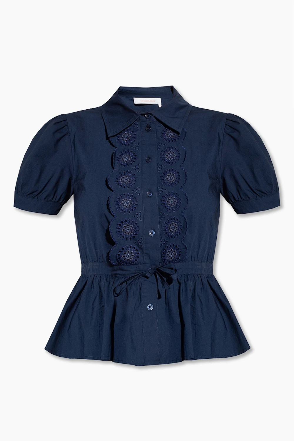 Dress with broderie anglaise
