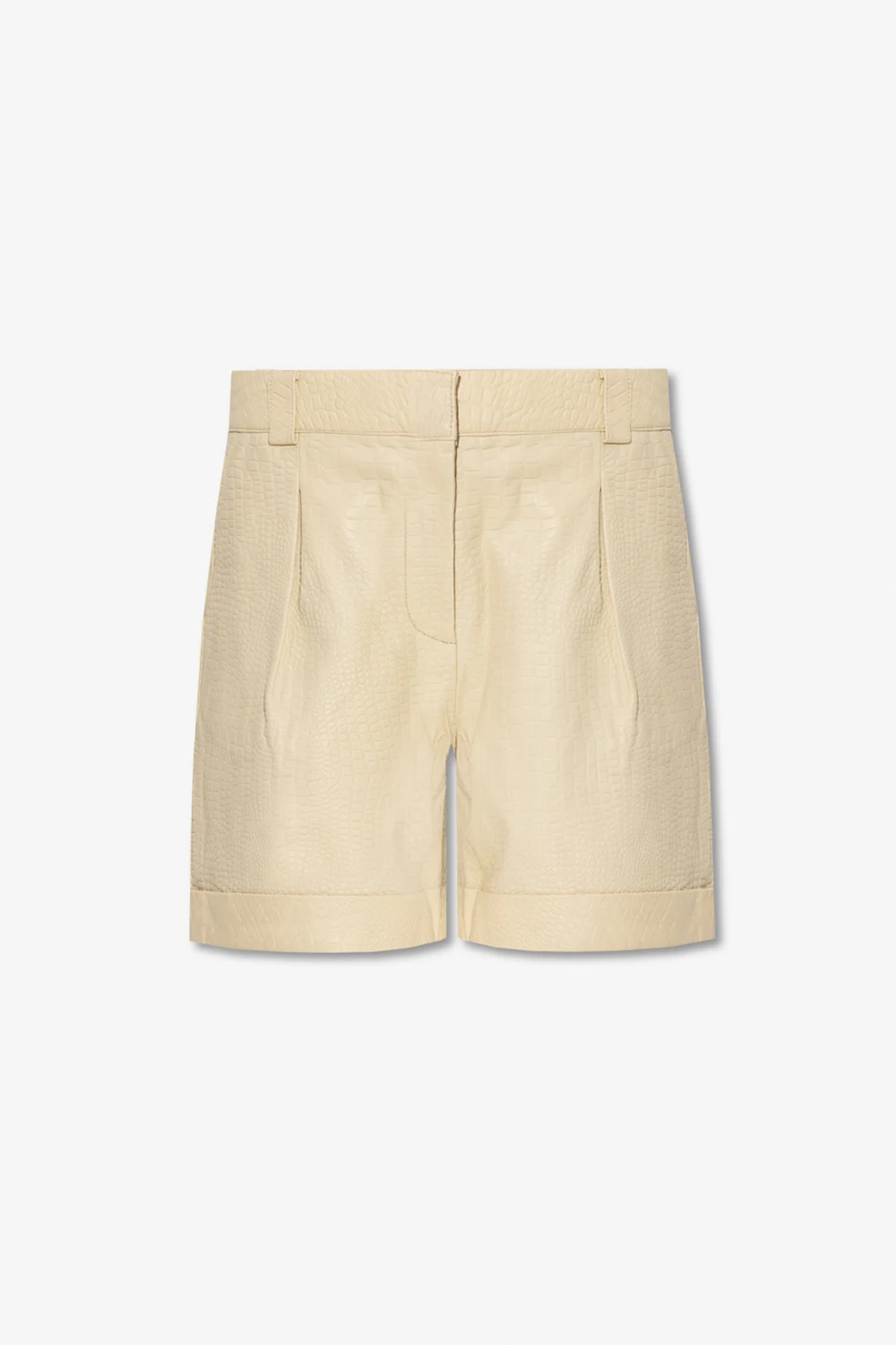 ‘Georgina’ leather shorts