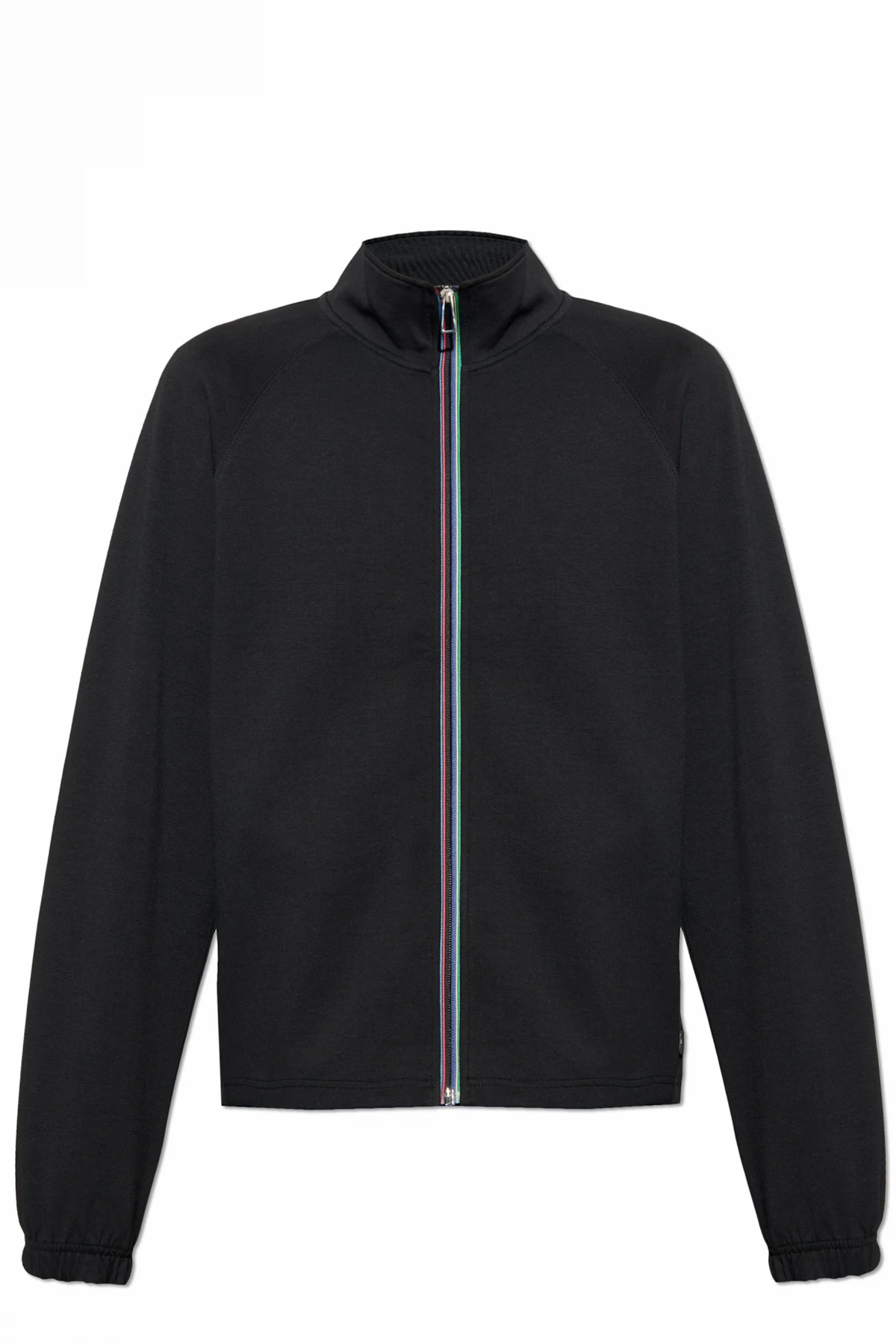 BLACK Sweatshirt with stand-up collar