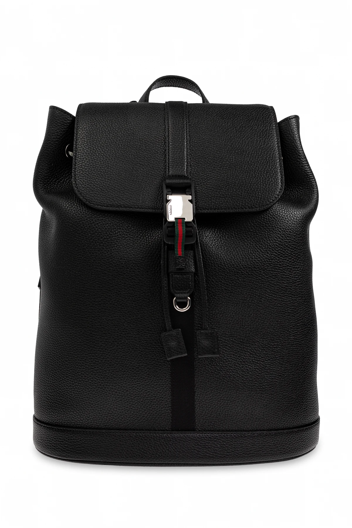 Skórzany plecak z charakterystycznym pasiek `Web`