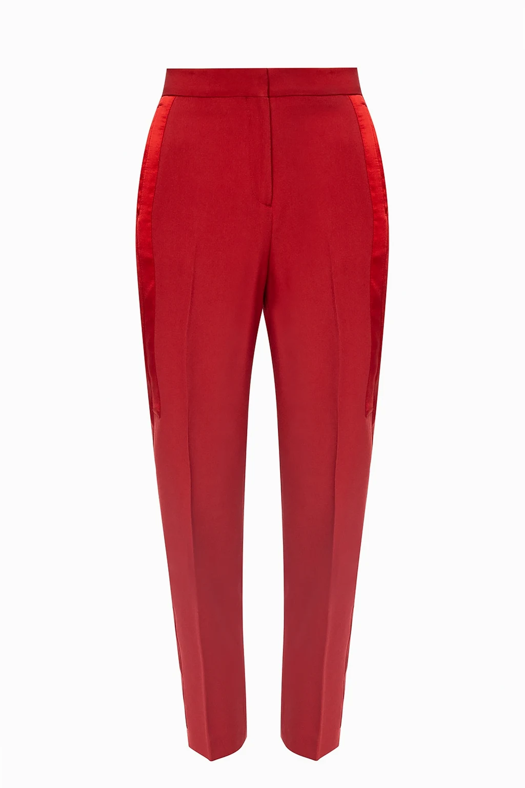 Wool pleat-front trousers
