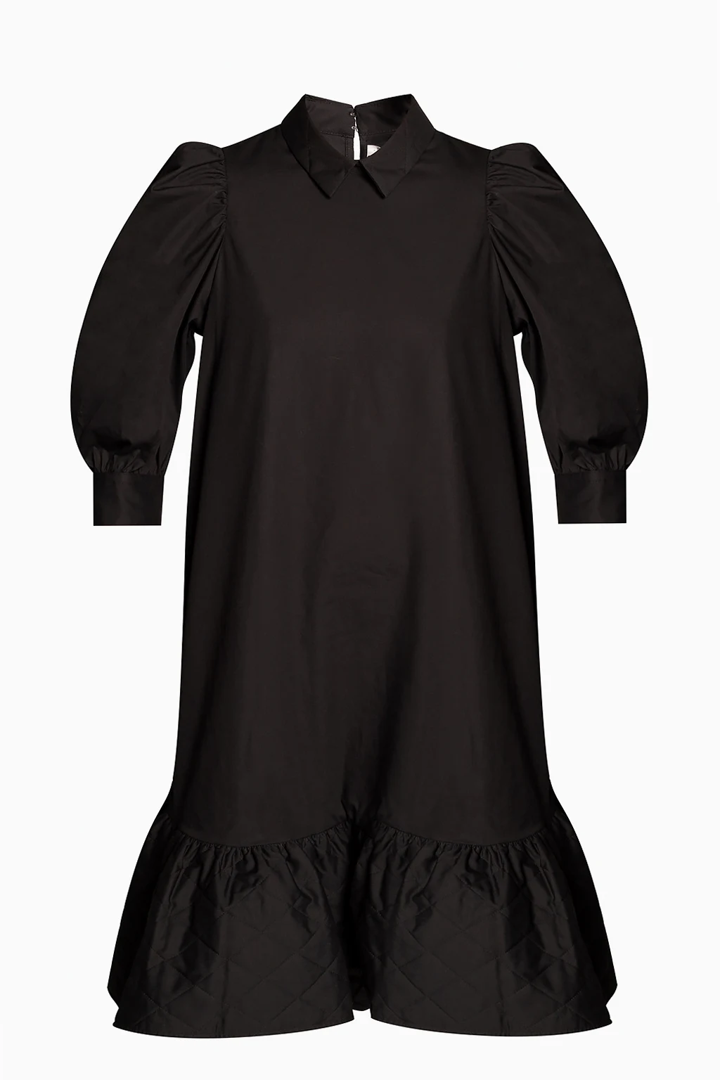 Dress with quilted ruffle