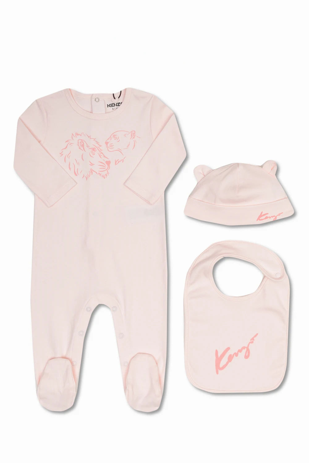 Romper, beanie and bib set