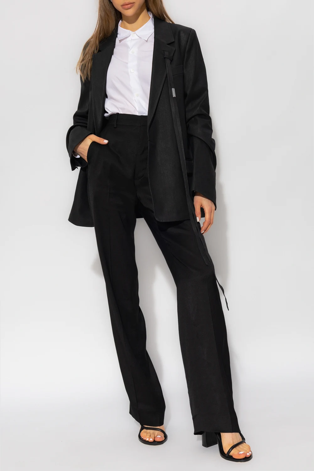 ‘Rebecca’ pleat-front trousers
