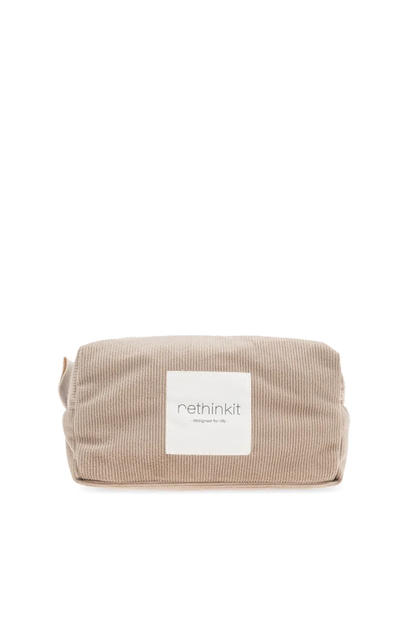 BEIGE Zweiseitige Kosmetiktasche mit Logo